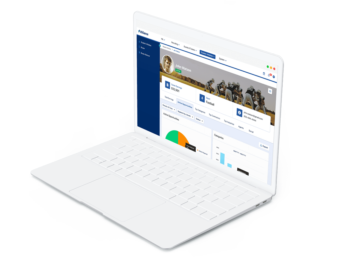 Athliance app on Macbook