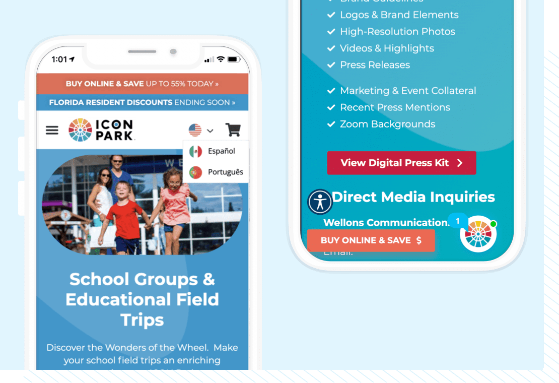 Icon Park mobile mockup